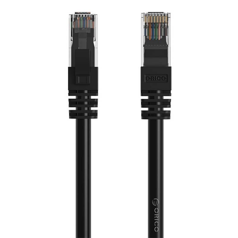 Orico RJ45 Cat.6 Round Ethernet Network Cable 10m (Black) цена и информация | Kabeļi un vadi | 220.lv