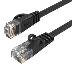 Orico RJ45 Cat.6 Flat Ethernet Network Cable 1m (Black) cena un informācija | Kabeļi un vadi | 220.lv