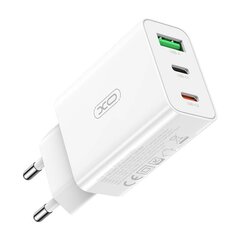 XO L101 wall charger, USB + 2x USB-C, PD 20W (white) cena un informācija | Lādētāji un adapteri | 220.lv