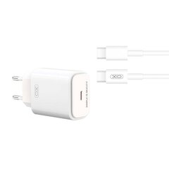 XO L90B Wall Charger, USB-C, PD 20W + QC 3.0 18W (White) цена и информация | Зарядные устройства для телефонов | 220.lv