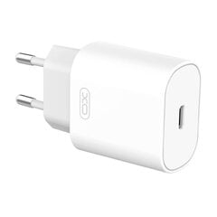 XO L91 Wall Charger, USB-C, 25W + USB-C to Lightning Cable (White) kaina ir informacija | Lādētāji un adapteri | 220.lv