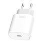 XO L91 Wall Charger, USB-C, 25W + USB-C to Lightning Cable (White) cena un informācija | Lādētāji un adapteri | 220.lv