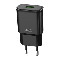 XO Зарядное устройство XO L92D, 1x USB, 18 Вт, QC 3.0 (черный) цена и информация | Зарядные устройства для телефонов | 220.lv