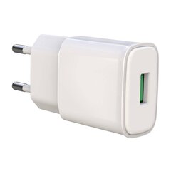 Wall charger XO L92D, 1x USB, 18W, QC 3.0 (white) цена и информация | Зарядные устройства для телефонов | 220.lv