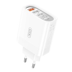 XO Сетевое зарядное устройство XO L100 USB QC 3.0 + 3x USB 2.4A (белое) цена и информация | Зарядные устройства для телефонов | 220.lv