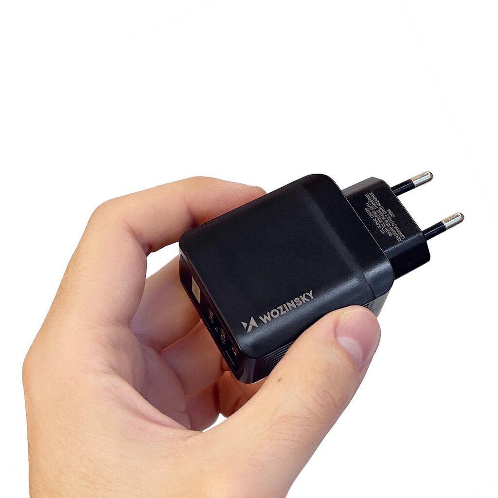 Wozinsky USB charger with 2 ports (USB, USB C) 20 W black цена и информация | Lādētāji un adapteri | 220.lv