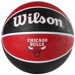 Wilson NBA Team Chicago Bulls Ball, unisex basketball balls , Sarkana cena un informācija | Basketbola bumbas | 220.lv