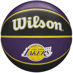 Wilson NBA Team Los Angeles Lakers Ball, unisex basketball balls , Melna cena un informācija | Basketbola bumbas | 220.lv