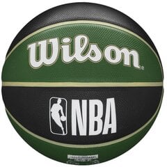 Wilson NBA Team Milwaukee Bucks Ball, unisex basketball balls , зеленый цена и информация | Баскетбольные мячи | 220.lv