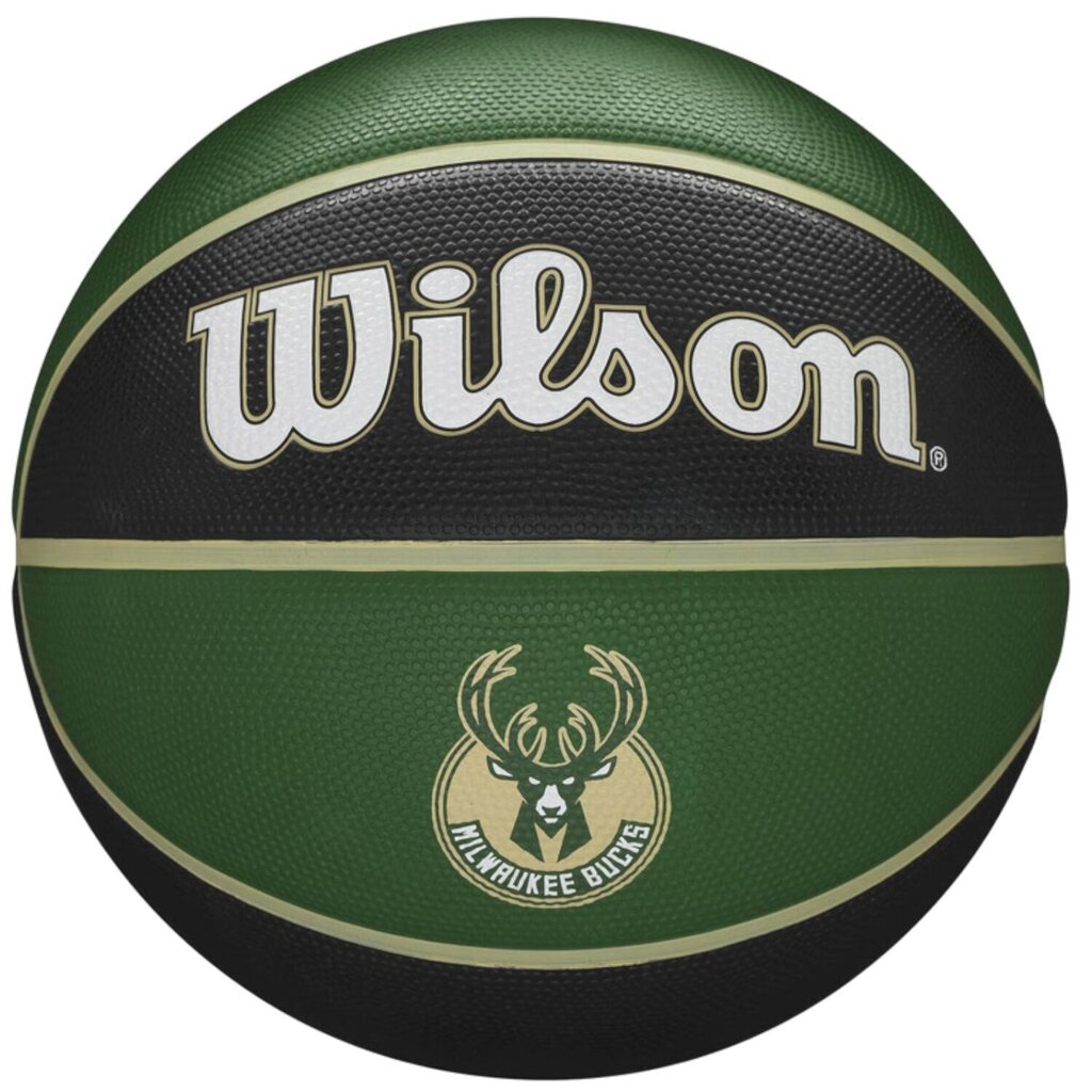Wilson NBA Team Milwaukee Bucks Ball, unisex basketball balls , Zaļa цена и информация | Basketbola bumbas | 220.lv
