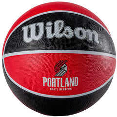 Wilson NBA Team Portland Trail Blazers Ball, unisex basketball balls , красный цена и информация | Баскетбольные мячи | 220.lv