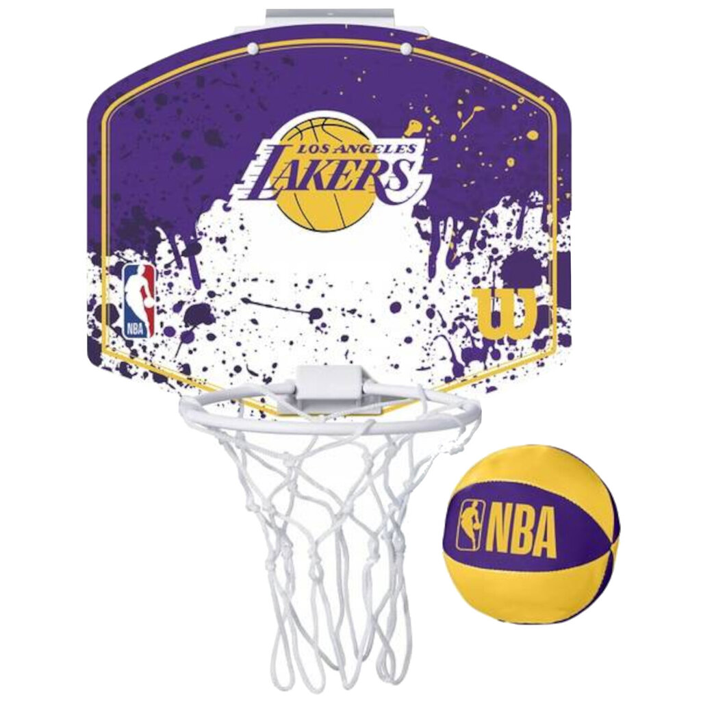 Wilson NBA Team Los Angeles Lakers Mini Hoop, unisex basketball backboards, Violets cena un informācija | Basketbola grozi | 220.lv