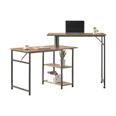 Набор из 2-х письменных столов SoBuy FWT93-F, коричневый цвет цена и информация | Компьютерные, письменные столы | 220.lv