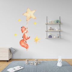 Bērnu interjera uzlīme Fox Cub with Stars цена и информация | Декоративные наклейки | 220.lv