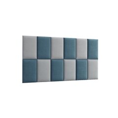 Mīksto sienu plākšņu komplekts NORE Quadratta Monolith 76/84, zils/pelēks cena un informācija | Mīkstie sienas paneļi | 220.lv