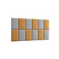 Mīksto sienu plākšņu komplekts NORE Quadratta Monolith 48/84, dzeltens/pelēks cena un informācija | Mīkstie sienas paneļi | 220.lv
