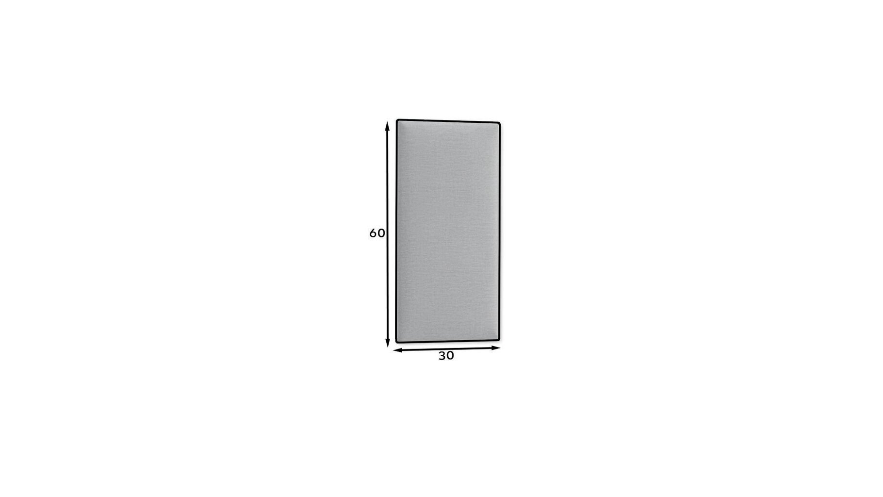 Mīksta sienas plāksne NORE Quadratta Monolith 84, pelēks cena un informācija | Mīkstie sienas paneļi | 220.lv