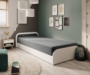 Кровать NORE Parys Sawana 21, 90x200 см, серый/белый цвет цена и информация | Кровати | 220.lv