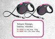 Flexi automātiskā pavada Design M, melna/rozā, 5 m cena un informācija | Suņu pavadas | 220.lv