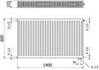 Radiators Mexen CV22, 600 x 1400 mm, 2314 W, apakšējais savienojums цена и информация | Apkures radiatori | 220.lv