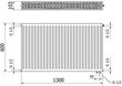 Radiators Mexen CV22, 600 x 1300 mm, 2149 W, apakšējais savienojums cena un informācija | Apkures radiatori | 220.lv