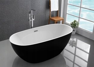 Akrila vanna Mexen Eris ar sifonu, black/white, 170x85 cm цена и информация | Для ванны | 220.lv