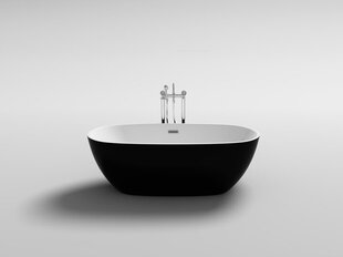 Akrila vanna Mexen Eris ar sifonu, black/white, 170x85 cm цена и информация | Ванночки | 220.lv