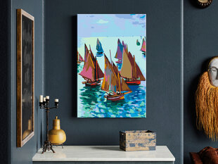 DIY glezna uz audekla - Claude Monet: Fishing Boats cena un informācija | Gleznas pēc numuriem | 220.lv