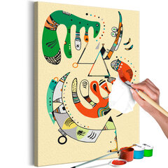 DIY glezna uz audekla - Vasily Kandinsky: Vert et rouge cena un informācija | Gleznas pēc numuriem | 220.lv