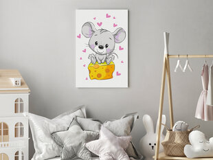 DIY glezna uz audekla - Mouse in Love cena un informācija | Gleznas pēc numuriem | 220.lv