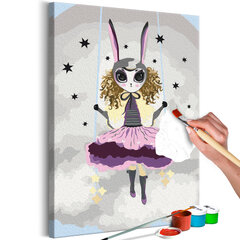 DIY glezna uz audekla - Lady Bunny cena un informācija | Gleznas pēc numuriem | 220.lv
