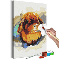 DIY glezna uz audekla - Bunny in the Snow cena un informācija | Gleznas pēc numuriem | 220.lv