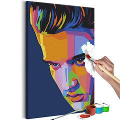 Gleznošana pēc cipariem Colourful Elvis 40x60 cm cena un informācija | Gleznas pēc numuriem | 220.lv