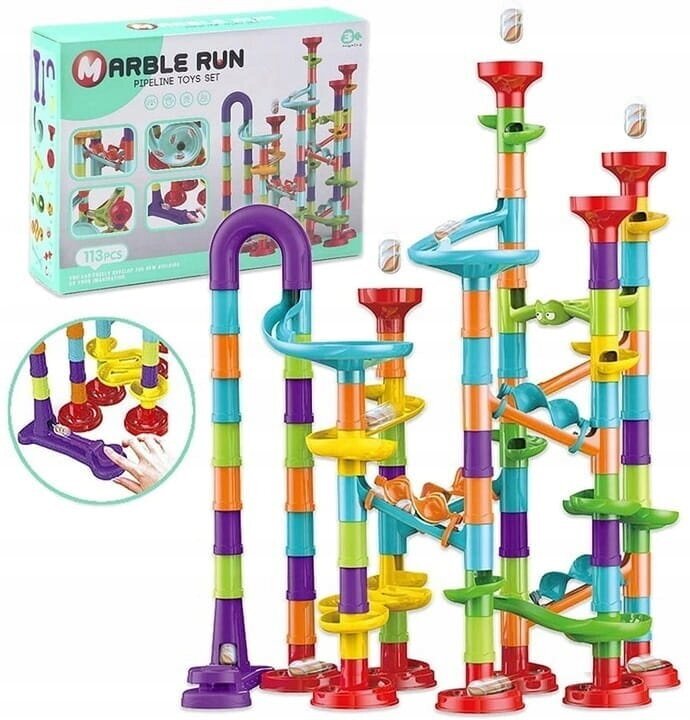 Bumbu trase, ,,Marble run', 113el. цена и информация | Attīstošās rotaļlietas | 220.lv