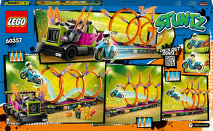 60357 LEGO® City Triku auto un uguns riņķu izaicinājums cena un informācija | Konstruktori | 220.lv