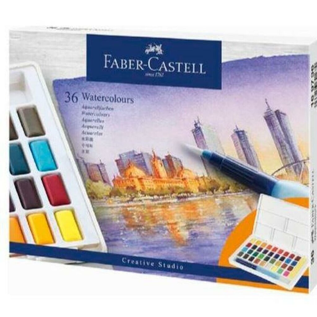 Ūdenskrāsu komplekts Faber-Castell Creative Studio 8 gab. cena un informācija | Modelēšanas un zīmēšanas piederumi | 220.lv