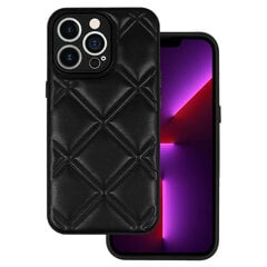 Vāciņš Leather 3D - iPhone 12 Pro D3, melns cena un informācija | Telefonu vāciņi, maciņi | 220.lv