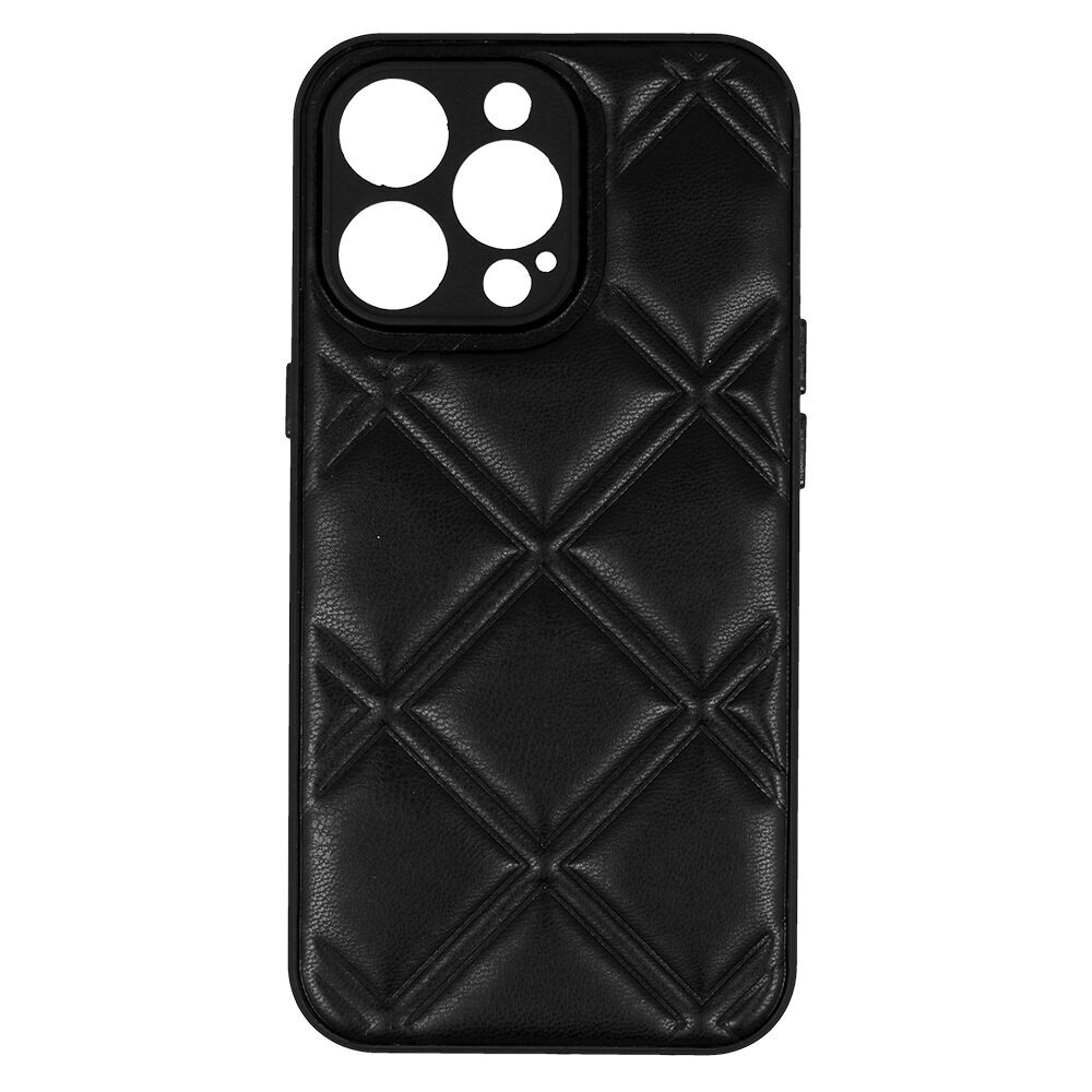 Vāciņš Leather 3D - iPhone 13 D3, melns цена и информация | Telefonu vāciņi, maciņi | 220.lv