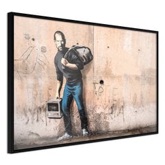Plakāts Banksy: Migranta dēls no Sīrijas, melns rāmis, 60x40 cena un informācija | Gleznas | 220.lv