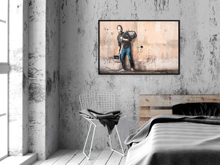 Plakāts Banksy: Migranta dēls no Sīrijas, Melnais rāmis, 45x30 cena un informācija | Gleznas | 220.lv