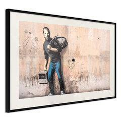 Plakāts Banksy: The Son of a Migrant from Syria, melns rāmis ar pasportu, 60x40 cena un informācija | Gleznas | 220.lv