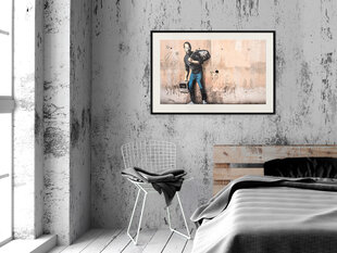 Plakāts Banksy: The Son of a Migrant from Syria, melns rāmis ar pasportu, 45x30 cena un informācija | Gleznas | 220.lv