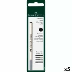 Запасные части Faber-Castell, ручка, чёрная, 5 штук цена и информация | Письменные принадлежности | 220.lv