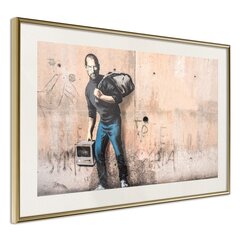 Плакат Banksy: The Son of a Migrant from Syria, Золотая рамка с паспарту цена и информация | Картины | 220.lv