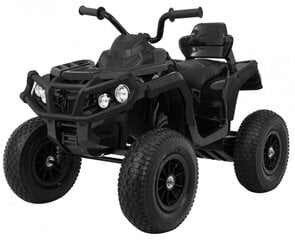 Kvadricikls "Quad ATV" ar piepūšamām riepām, melns cena un informācija | Bērnu elektroauto | 220.lv