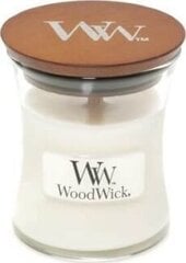 WoodWick aromātiskā svece White Teak, 85g cena un informācija | Sveces un svečturi | 220.lv