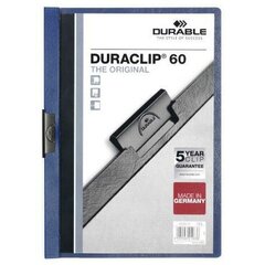 Папка-портфолио Durable А4 Duraclip 60, прозрачная, темно-синяя  цена и информация | Канцелярия | 220.lv