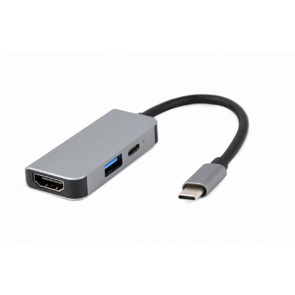 Dokstacija Gembird USB Type-C 3-in-1 Silver цена и информация | Adapteri un USB centrmezgli | 220.lv