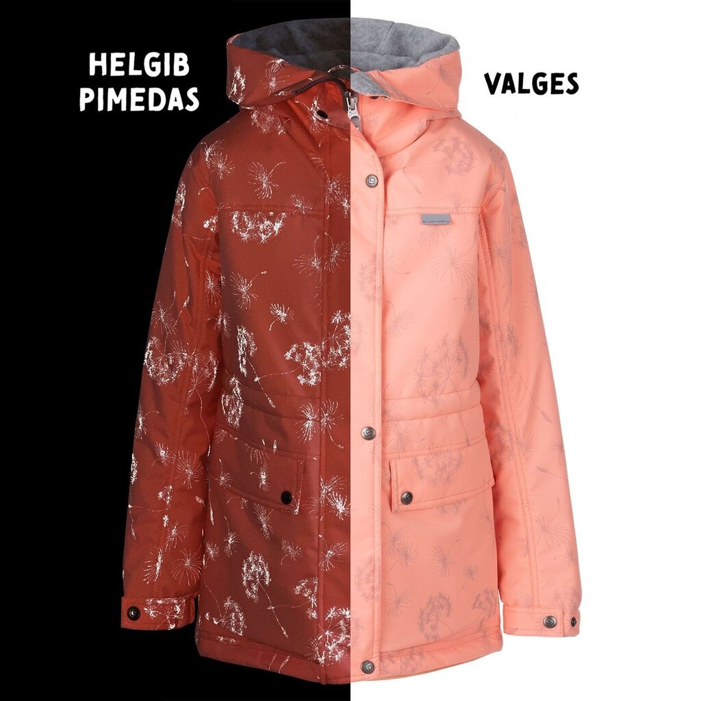 Lenne bērnu parka 80g Heldi 23264*1734, persiks/pelēks 4741593326325 cena un informācija | Virsjakas un mēteļi meitenēm | 220.lv