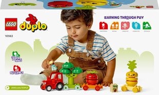 10982 LEGO® DUPLO Augļu un dārzeņu traktors цена и информация | Конструкторы и кубики | 220.lv